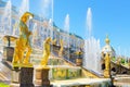 Grand Cascade in Peterhof Palace, Saint Petersburg Royalty Free Stock Photo