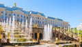 Grand Cascade in Peterhof Palace, Saint Petersburg Royalty Free Stock Photo