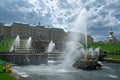 Grand cascade .Peterhof Palace Royalty Free Stock Photo