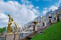 Grand cascade .Peterhof Palace Royalty Free Stock Photo