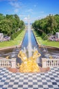 Grand Cascade in Peterhof south Park. St Petersburg, Russia