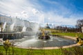 The Grand Cascade and Samson Fountain at Peterhof Royal Palace - Saint Petersburg, Russia Royalty Free Stock Photo