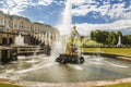 The `Grand cascade` and `Samson` fountains in in the museum reserve Peterhof, Saint Petersburg