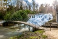 Grand Cascade And Waterfalls Of Blenheim Palace In Oxfordshire,