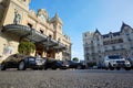 Grand Casino building and luxury cars in Monte Carlo Royalty Free Stock Photo