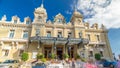 Grand Casino in Monte Carlo timelapse , Monaco. historical building Royalty Free Stock Photo