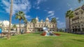 Grand Casino in Monte Carlo timelapse , Monaco. historical building Royalty Free Stock Photo