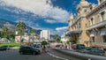 Grand Casino in Monte Carlo timelapse, Monaco. historical building Royalty Free Stock Photo