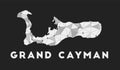 Grand Cayman - communication network map of. Royalty Free Stock Photo