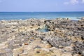 Grand Cayman Island Eroded Rocky Shore Royalty Free Stock Photo