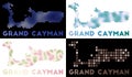 Grand Cayman map. Royalty Free Stock Photo