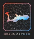 Grand Cayman map design. Royalty Free Stock Photo