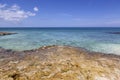 Grand Cayman Rocky Beach And Caribbean Sea Royalty Free Stock Photo