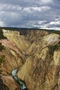 Grand Caynon of Yellowstone with Storm in the Distance