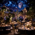 Grand Celestial Soiree in a Magical Moonlit Garden