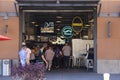 Grand Central Market Entrance on Broadway in Downtown Los Angeles, CA, USA