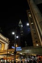 Grand central terminal and Chrysler building with evening light Royalty Free Stock Photo