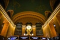 The Famous Clock atop the Information Booth in Grand Central Terminal Main Concourse - Manhattan, New York City