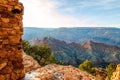 Grand Cnayon view by Desert view watchtower along south rim Royalty Free Stock Photo
