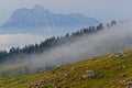 Grand Colombier mountain over the clouds Royalty Free Stock Photo