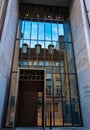 Grand conseil glass building entrance in Lausanne Royalty Free Stock Photo