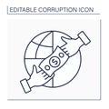 Grand corruption line icon