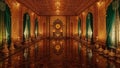 Emerald Palace Hall 3D Interior Royalty Free Stock Photo