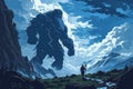 Majestic storm giants, wielding thunderbolts and commanding the forces of nature - Generative AI