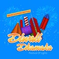 Grand Diwali Dhamaka offer on firecrackers. Royalty Free Stock Photo