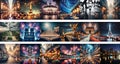Parisian Landmarks Collage Royalty Free Stock Photo