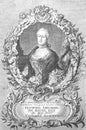 Grand Duchess Catherine Alekseevna in 1761 in the old book The Essays in Newest History, by I.I. Grigorovich, 1883, St. Petersburg