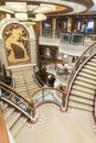 Grand entrance staircase MS Queen Elizabeth.