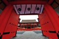 Grand entrance of temple in Japan Royalty Free Stock Photo