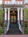 Grand entrance to colonial style house
