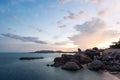 Grand Father Rock in sunset, The major tourist attraction of Koh Samui, Thailand.