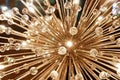 Big electric chandelier made of glass Royalty Free Stock Photo