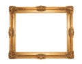 Grand gold gilt ornate rococo frame Royalty Free Stock Photo