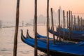 Grand ÃÂ¡hannel with gondolas at sunset, Venice, Italy. Royalty Free Stock Photo