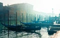 Grand ÃÂ¡hannel with gondolas, Venice, Italy. Royalty Free Stock Photo