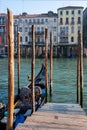 Grand ÃÂ¡hannel with gondolas, Venice, Italy. Royalty Free Stock Photo