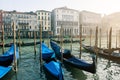 Grand ÃÂ¡hannel with gondolas, Venice, Italy. Royalty Free Stock Photo