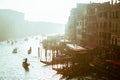 Grand ÃÂ¡hannel with gondolas, Venice, Italy. Royalty Free Stock Photo