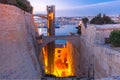 Grand harbor and Barrakka Lift in Valletta, Malta