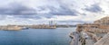 Grand Harbour of Malta, waterfront with St. Angelo Fort and Cabi Isla, Senglea at the background, Malta