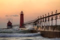 Grand Haven Lighthouse Royalty Free Stock Photo