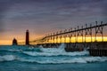 Grand Haven Lighthouse Royalty Free Stock Photo