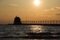 Grand Haven lightouse at sunset