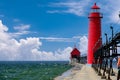 Grand Haven South Pierhead Inner Light, built in 1905 Royalty Free Stock Photo