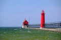 Grand Haven South Pierhead Inner Light, built in 1905 Royalty Free Stock Photo