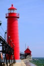 Grand Haven South Pierhead Inner Light, built in 1905 Royalty Free Stock Photo